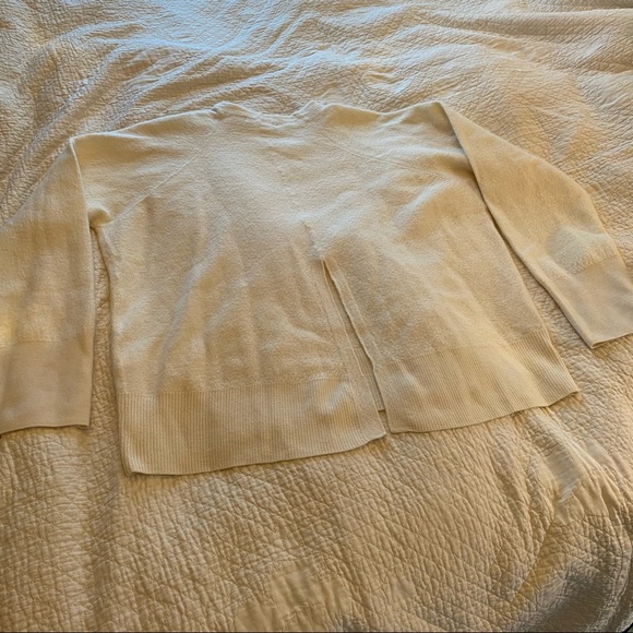 Hope White Oversized Mockneck Unisex Wool Sweater - Picture 9 of 14